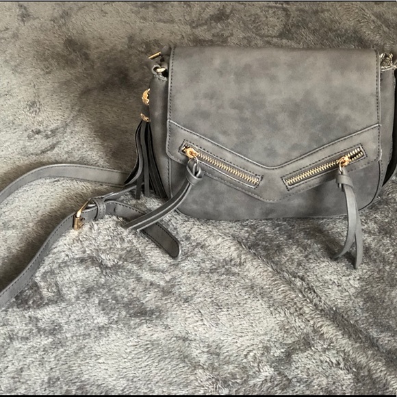 Grey Suede Crossbody - Picture 2 of 4